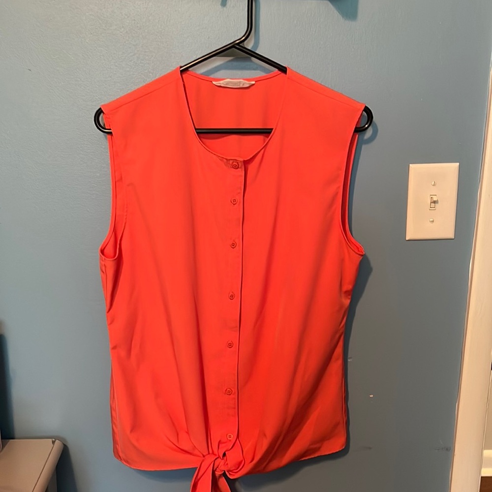 Mountain Khakis - sleeveless front tie blouse - Size Large